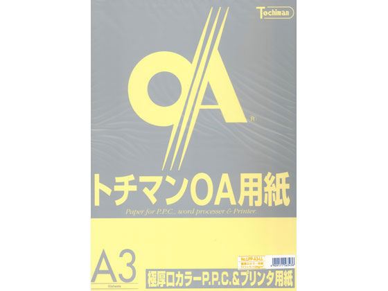 SAKAEテクニカルペーパー 極厚口カラーPPC A3 ライトレモン 50枚×5冊