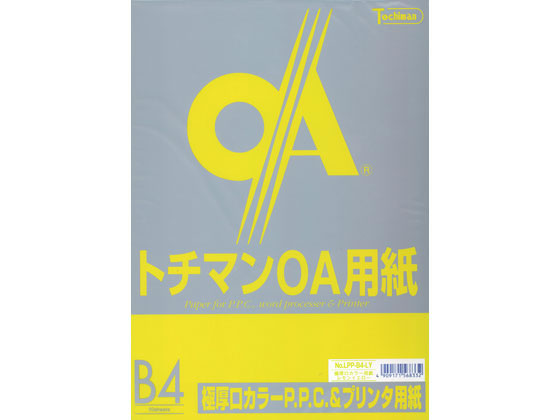 SAKAEテクニカルペーパー 極厚口カラーPPC B4 レモンイエロー 50枚×5冊