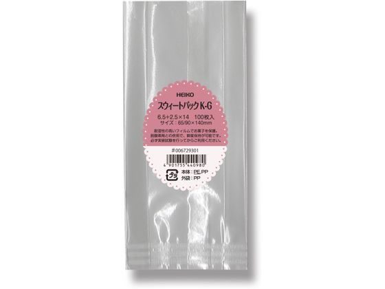 ●サイズ：厚０．０６×幅６５／全体幅９０×高１４０ｍｍ（マチ：２５ｍｍ）●材質：ＫＯＰ２０／ＰＥ１５／ＬＬＤＰＥ２５●生産国：日本●入数：１００枚