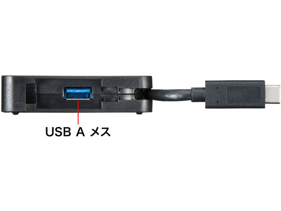 サンワサプライ USB Type C-マルチ変換アダプタ LAN AD-ALCMHVL 