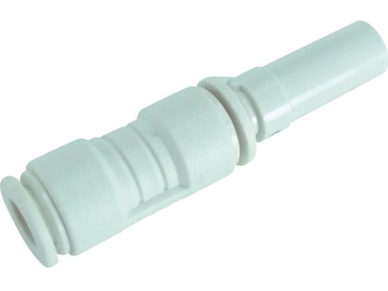 ●型番：FR6-8RCW●ジョイント径E（mm）：8 ●適合チューブ内径D（mm）：6 ●使用圧力：1MPa（空気）、0．3MPa（水） ●使用流体：空気、水●流体温度：−5〜60℃（空気）、5〜40
