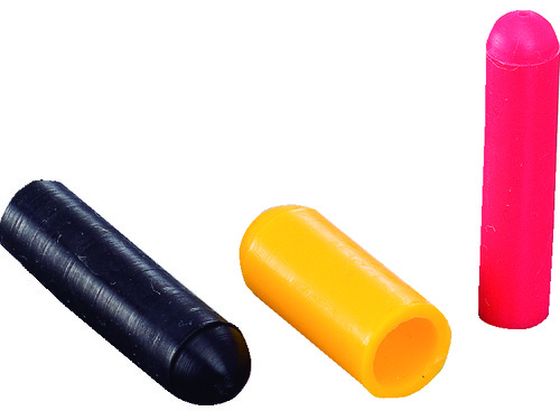 ●型番：GA0406X100●入数：200個●色：青 ●φd（mm）：10．3 ●D（mm）：13．3 ●L（mm）：25．4●キャップA（200個入） ●耐熱温度：220℃ ●硬度（ショアA）：約5