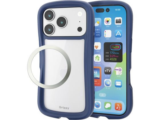 エレコム iPhone17Pro ケース Grippy ネイビー PM-A25CGRPFCNV 通販