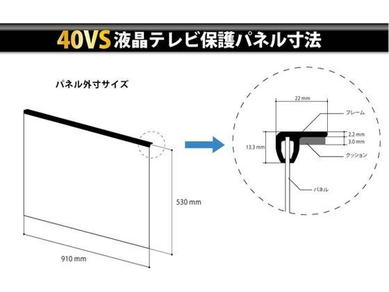 ニデック 反射防止膜付液晶テレビ保護パネル 40VS型 レクアガード 通販