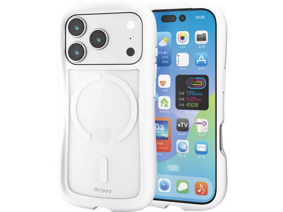 エレコム iPhone17Proケース Grippy 磁力 白 PM-A25CGRPFMWH 通販