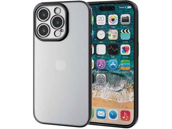 ●対応機種：ｉＰｈｏｎｅ １５ Ｐｒｏ●セット内容：ケース本体×１●材質：ケース本体／ＴＰＵ（熱可塑性ポリウレタン）●カラー：メタリックブラック●ワイヤレス充電器対応：○