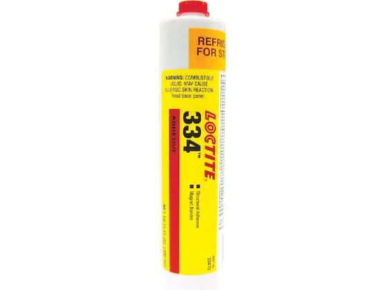 ●型番：334-300●色：薄黄色 ●容量（ml）：300 ●使用温度範囲（℃）：−40〜175℃ ●粘度：85500mPa・s ●硬化時間：100秒●使用温度範囲：−40〜175℃ ●固着時間：10