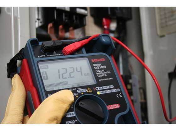 sanwa　絶縁抵抗計　MG1000 SANWA デジタル絶縁抵抗計 1000V⁄500V⁄250V (1個) 品番：MG1000