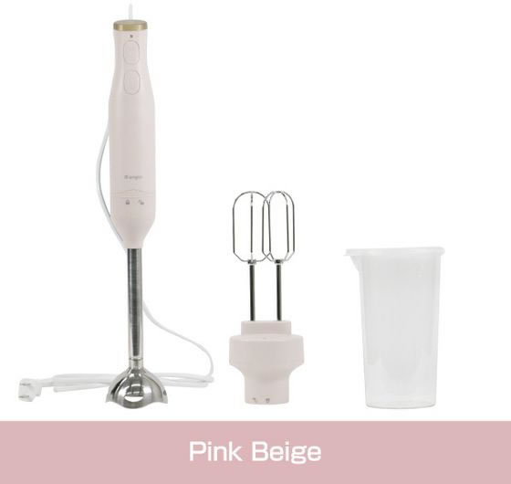 ハンドブレンダー ダブルビーター付属 ピンクベージュ ANGCBLD22APB