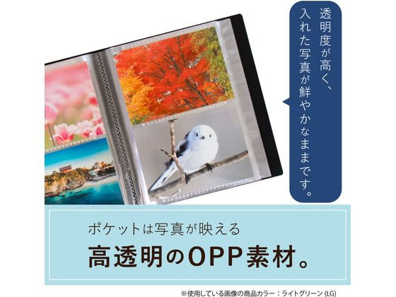 セキセイ フォトアルバム 高透明 Lサイズ 160枚 ピンク KP-160-21 通販