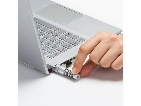 サンワサプライ スロット標準&nano対応セキュリティワイヤー(ダイヤル