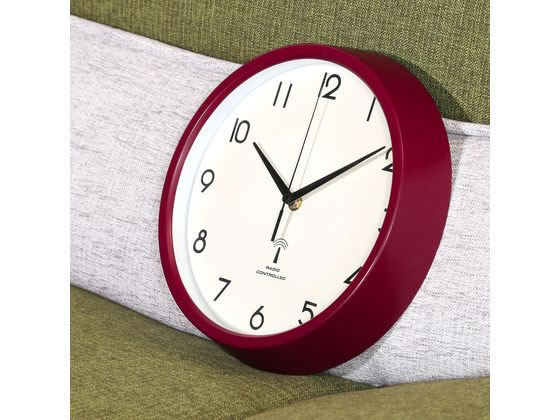 不二貿易 電波掛時計 カペラ Φ27cm レッド(27266) 99288 通販
