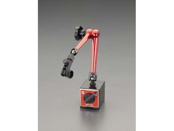 ●全高：３５０ｍｍ（ベース高＋主柱高）●アーム長：１４０×１１５ｍｍ●アーム径：φ１５ｍｍ●ゲージ取付穴径：φ８ｍｍ●支柱接続ねじ：Ｍ８●ベースサイズ：６５×５０×５５（Ｈ）ｍｍ●吸着力：８０ｋｇ●総