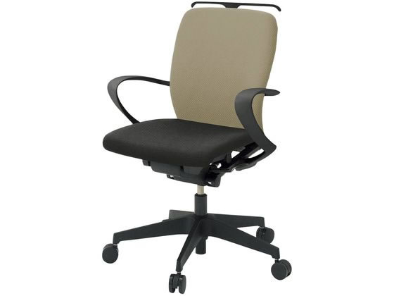 ●品番：ＫＦ−４４６ＰＶＨＴ１Ｔ１Ｙ３●カラー：ベース（本体・肘・ハンガー・脚）／ブラック、張地／サンドイエロー●外寸法：幅６４０×奥行５８５×高さ８６０ｍｍ●座面高さ：４２０〜５３５ｍｍ●座面寸法：