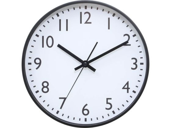 シルフレック　47個　ミニサイズ 不二貿易 静音式掛時計シンプル 25cm ブラック 37858 通販【フォレスト