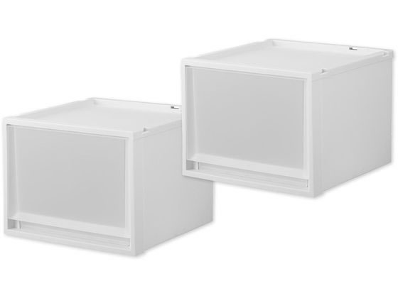 ●カラー：ホワイトクリア●商品本体サイズ：幅４０×奥行４０×高さ３０ｃｍ●商品重量：２４００ｇ●材質：外枠・天板／ポリプロピレン（リサイクル原材料１０％以上）、引出し／ポリプロピレン、補強板／アルミニ