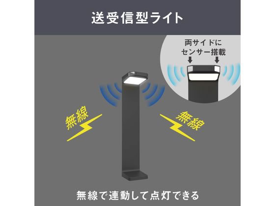 ムサシ ソーラー式 無線連動ガーデンセンサーライト(送受信型) W-640