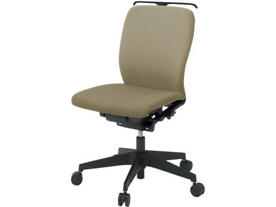 ●品番：ＫＦ−４４０ＰＶＨＴ１Ｙ３●カラー：ベース（本体・ハンガー・脚）／ブラック、張地／サンドイエロー●外寸法：幅６４０×奥行５８５×高さ８６０ｍｍ●座面高さ：４２０〜５３５ｍｍ●座面寸法：幅４８０