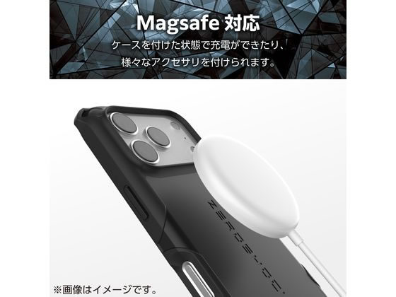 エレコム iPhone17Pro ZEROSHOCKケース 黒 PM-A25CZEROMGBK 通販