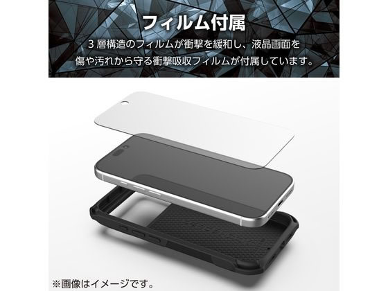 エレコム iPhone17Pro ZEROSHOCKケース 黒 PM-A25CZEROMGBK 通販