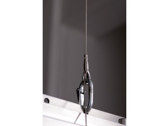 TRUSCO ワイヤーグリッパー 外れ防止カラビナ付きフック SUS