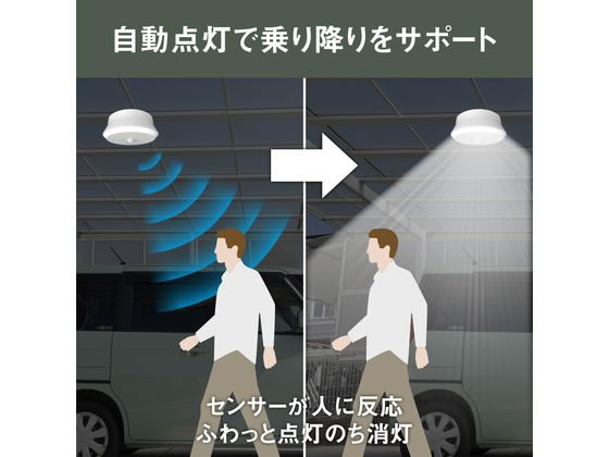 ムサシ 屋外用センサーシーリングライトリモコン付 LED-165 通販
