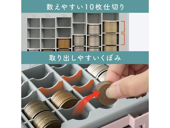 カール事務器 手提金庫 ポータブルキャッシュケース ピンク CX-003-P