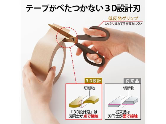 プラス はさみ フィットカットカーブ プレミアムチタン Dブラウン SC
