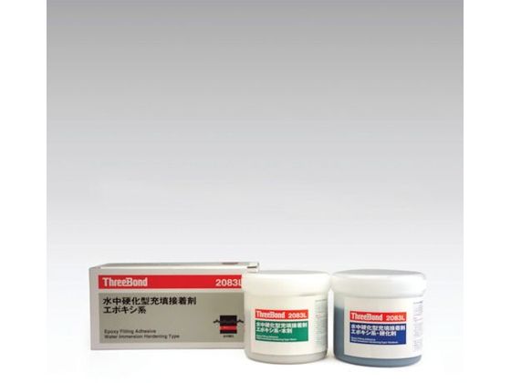 ●型番：TB2083L-1SET●入数：1S●色：青緑・白 ●容量（kg）：1 ●可使時間：50分 ●品名：本剤（500g）＋硬化剤（500g）セット品●硬化時間（25℃）：24時間●主成分：エポキシ
