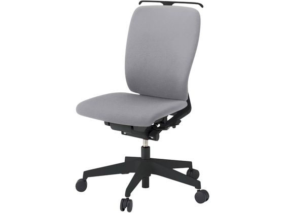 ●品番：ＫＦ−４３０ＰＶＨＴ１Ｗ６●カラー：ベース（本体・ハンガー・脚）／ブラック、張地／ライトグレー●外寸法：幅６４０×奥行５８５×高さ９１０ｍｍ●座面高さ：４２０〜５３５ｍｍ●座面寸法：幅４８０×