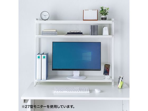 サンワサプライ クランプ式机上ラック 3段タイプ MR-LC308W 通販