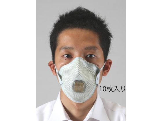●排気弁付き●高温多湿での粉塵の多い作業環境に適しています。●首かけタイプ●未使用時に首に掛けられる排気弁付きの型崩れしにくいフィット感に優れたマスクです。●吸気抵抗（平均実測値）：２５Ｐａ以上●排気