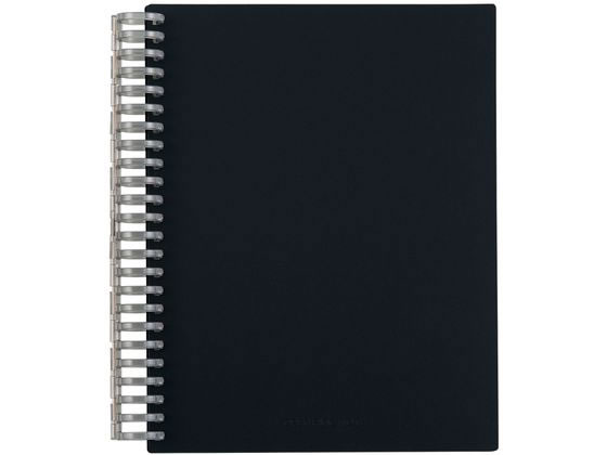 ●色：ブラック●規格：Ａ５・Ｓ型・２４穴●サイズ：縦２１０×横１８０×背幅２４ｍｍ●材質：表紙／ポリプロピレン（本体生地厚：１．０ｍｍ）、とじ具／ポリカーボネート●最大収容枚数：リーフ（８１．４ｇ／ｍ
