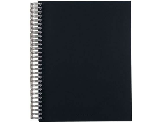 ●色：ブラック●規格：セミＢ５・Ｓ型・２９穴●サイズ：縦２５２×横２１１×背幅２４ｍｍ●材質：表紙／ポリプロピレン（本体生地厚：１．０ｍｍ）、とじ具／ポリカーボネート●最大収容枚数：リーフ（８１．４ｇ