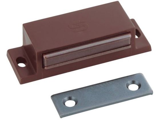 TRUSCO マグネットキャッチ 樹脂製 L60mm 茶 TSM-81-BR 通販