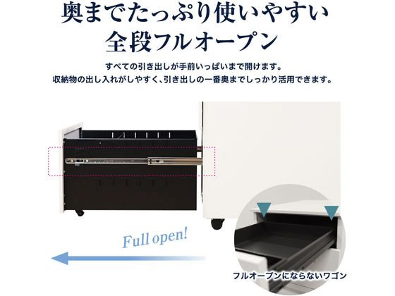 Netforce 3段ワゴン シリンダー錠 ブラック EFG-S3 通販