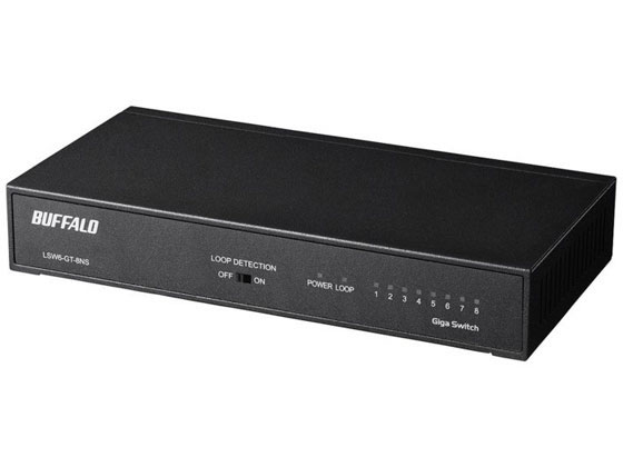 バッファロー Giga8ポートスイッチングハブ電源内蔵 LSW6-GT-8NS