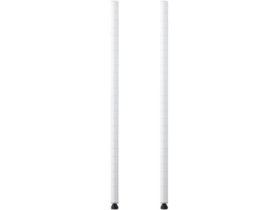 ●色：ホワイト●商品サイズ：幅 ２５．４×奥行 ２５．４×高さ ６５０ｍｍ●材質：スチール（エポキシコーティング仕上げ）●商品重量：１２００ｇ●外寸法：直径２５．４ｍｍ●棚板の調整範囲／２５．４ｍｍご