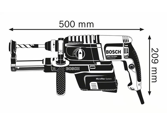 BOSCH 吸じんハンマードリル 軽量3.1kg マイクロフィルター