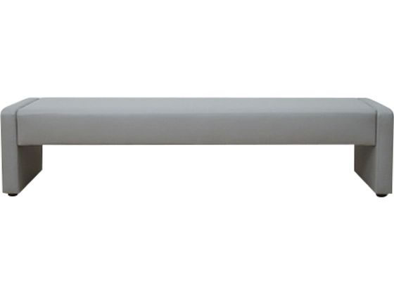 ●品番：CALM-180KD-2-GY●カラー：グレー●外寸法：約幅１８００×奥行５００×高さ４２０ｍｍ●重量：１７ｋｇ●材質：張地：ＰＶＣレザー、座面：ウレタンフォーム、本体：木フレーム●注文単位：