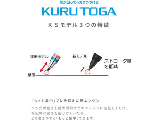 三菱鉛筆 クルトガ KSモデル 0.5mm ライトグレー M5-KS 1P .37