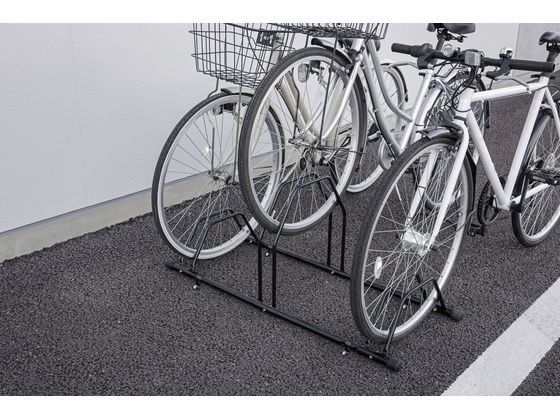 アイリスオーヤマ 自転車スタンド 3台用 ブラック BYS-3-R 通販