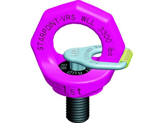 ●型番：VRS-F-M12●基本使用荷重（t）：0．75 ●ボルトサイズ：M12 ●寸法（mm）D：30 ●寸法（mm）K：56 ●寸法（mm）L：18●安全率4倍●ニッケルクロムモリブデン鋼●変換ア