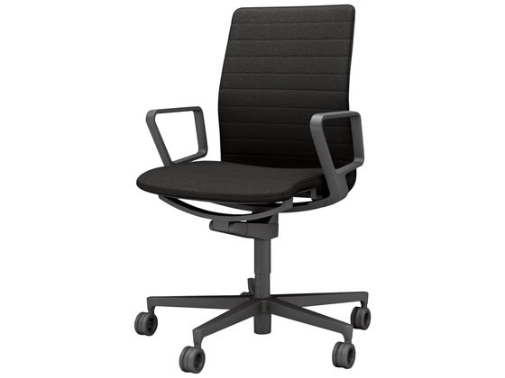 ●品番：Ｃ０１−Ｂ１５２ＣＵ−ＢＥ６Ｅ６４●カラー／［本体］ブラック［張地］ブラック●外寸法／幅６８０×奥行５７０×高さ９０５〜９９５ｍｍ●座面寸法／幅４８０×奥行４５０ｍｍ●肘内間／幅４９０ｍｍ●肘
