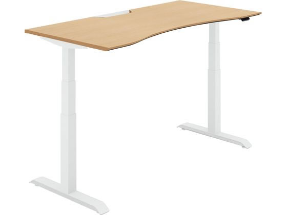 ●品番：ＤＳＥ−ＬＷＦ１６０８Ｂ−ＳＷＴ１２●外寸法：幅１５５０×奥行７７５×高さ６３０〜１２９０ｍｍ●下肢空間寸法：幅１３８５ｍｍ●天板厚さ：２５ｍｍ●材質：天板／（表面材）メラミン化粧板（エッジ）