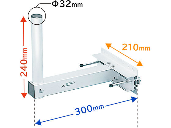 VA-250 ベランダ取付アンテナ 工事用途から探す/CATV・アンテナ工事/アンテナ設置金具