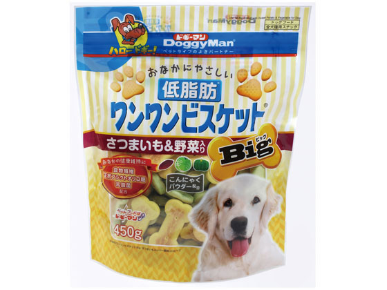 ドギーマンハヤシ 低脂肪ワンワンビスケット Big さつまいも 野菜入 Forestway 通販フォレストウェイ