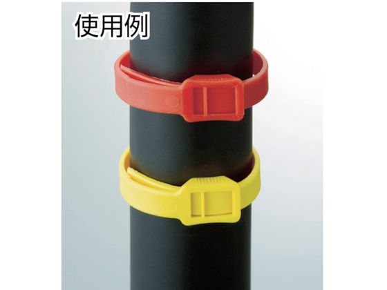 TRUSCO カラーインラインケーブルタイ黄9.0×255最大74 100本入 TFCVR