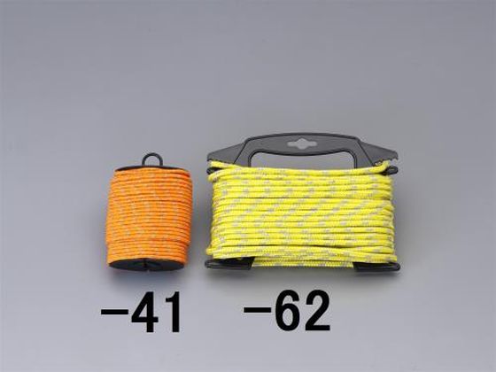●カラー：オレンジ●使用荷重：４３ｋｇ●サイズ：φ６ｍｍ×１５．２ｍ●重量：１．３６ｋｇ●構造：ダイヤモンドブレード●材質：ポリプロピレン●６０ｍ先の光まで反射する安全ロープです。●日中でも目立つカラ