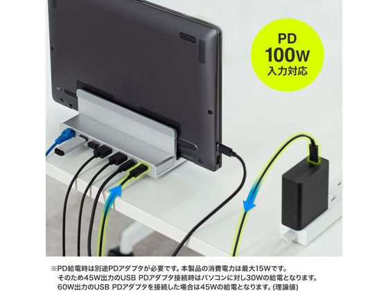 【サンワサプライ】ドッキングステーション SANWA SUPPLY ドッキングステーション USB Type-C 画面ON/OFF